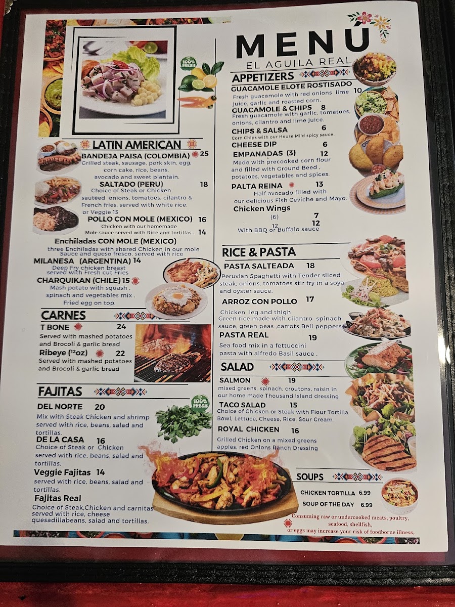 El Aguila Real Mexican Restaurant & grill Photo Menu 6