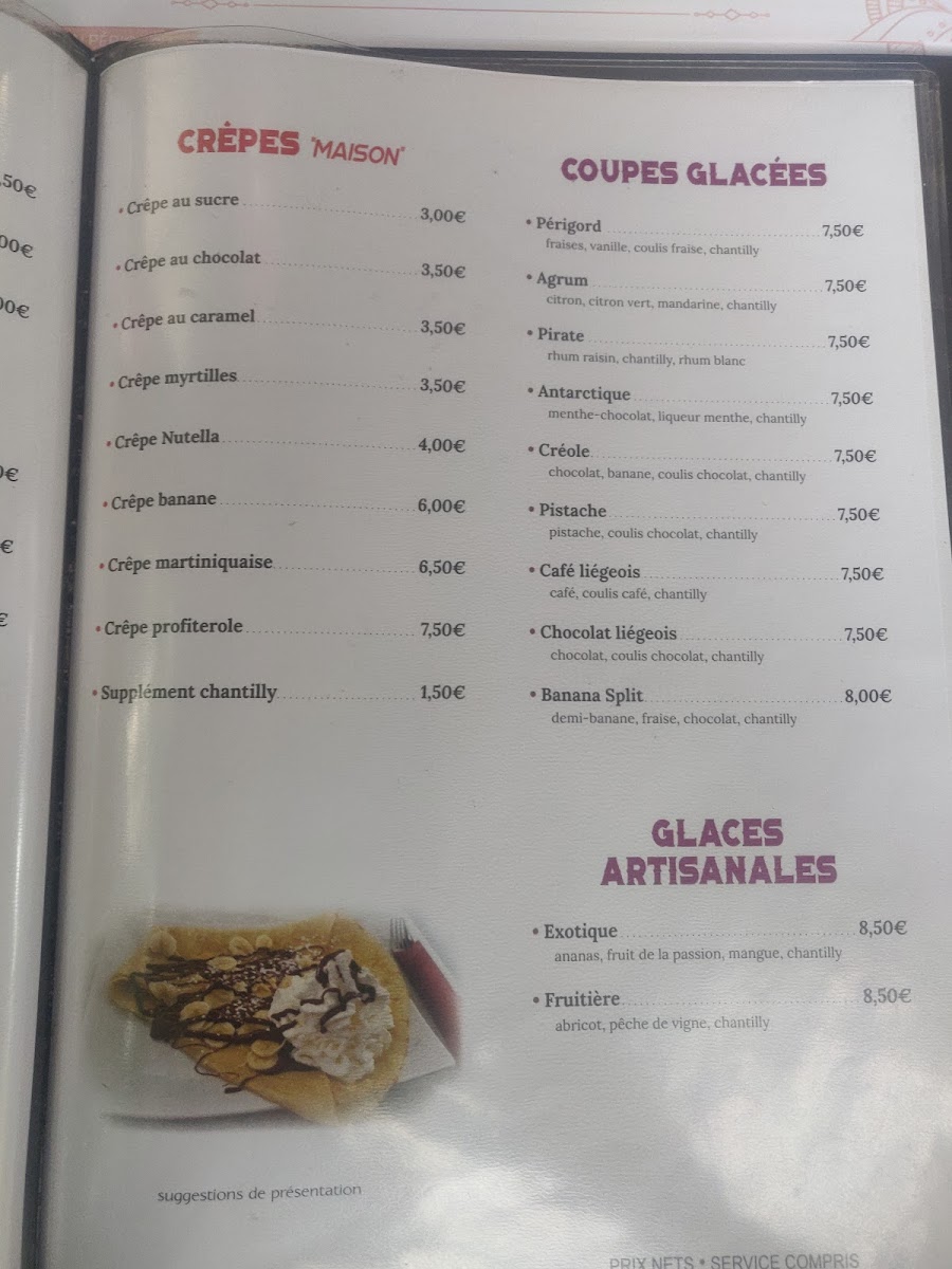 Bar Restaurant de la Plage Photo Menu 2