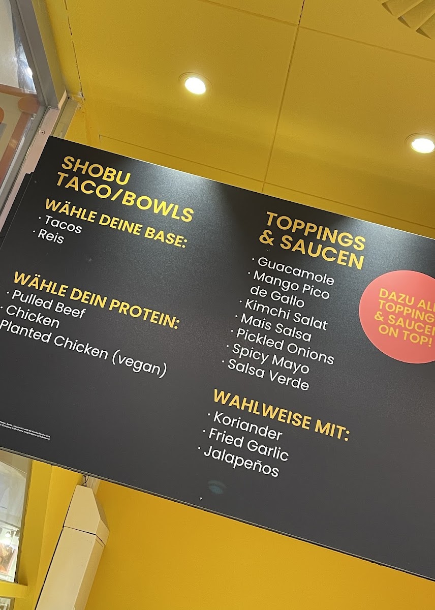 SHOBU Tacos Photo Menu 2