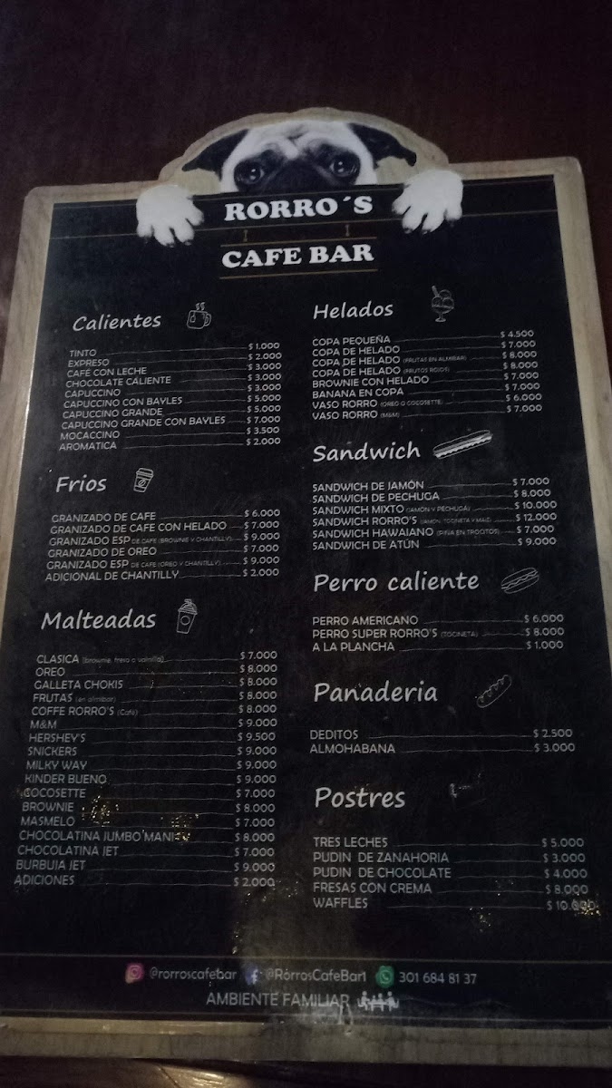 Rorro's Cafe Bar Photo Menu 1
