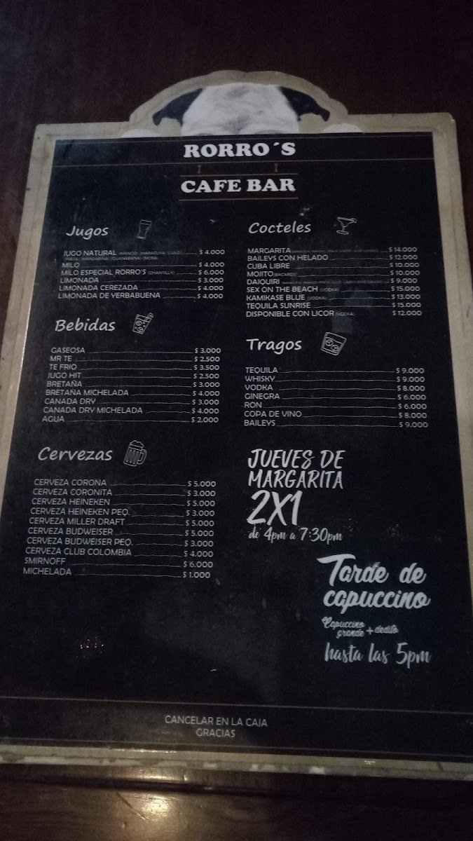 Rorro's Cafe Bar Photo Menu 2