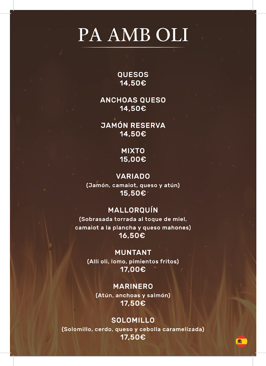 Restaurant es Muntant Photo Menu 1