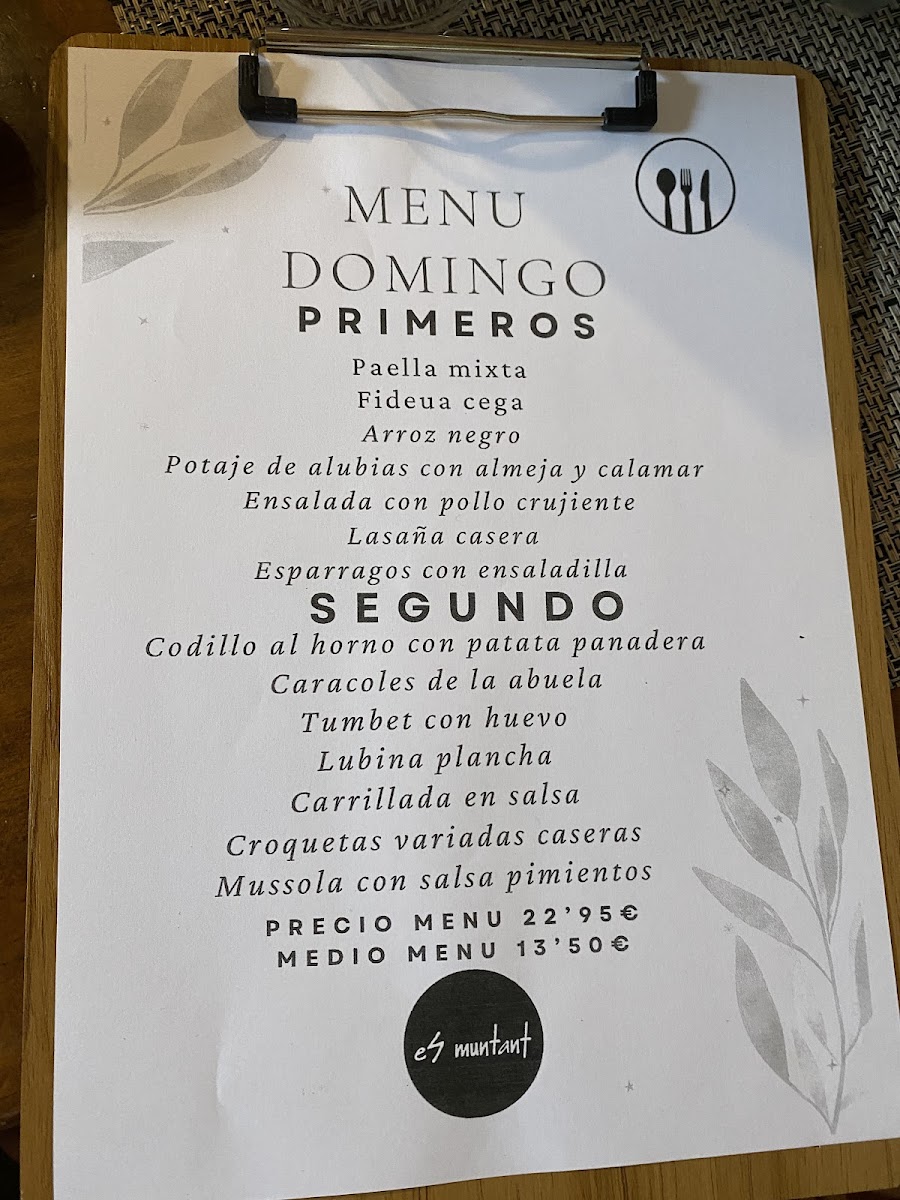 Restaurant es Muntant Photo Menu 6