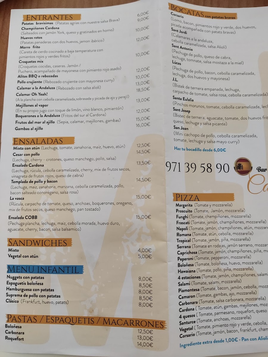 Restaurant Cardona Photo Menu 1