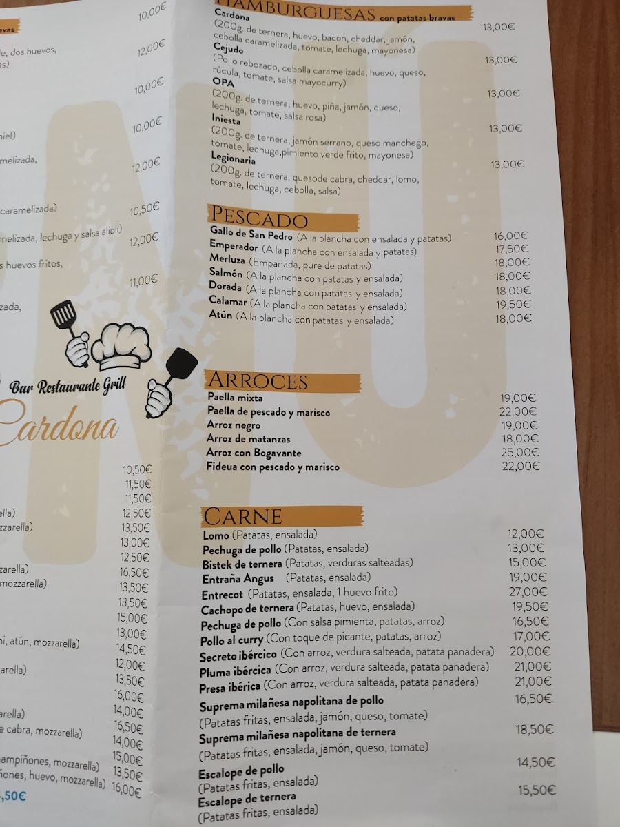 Restaurant Cardona Photo Menu 2