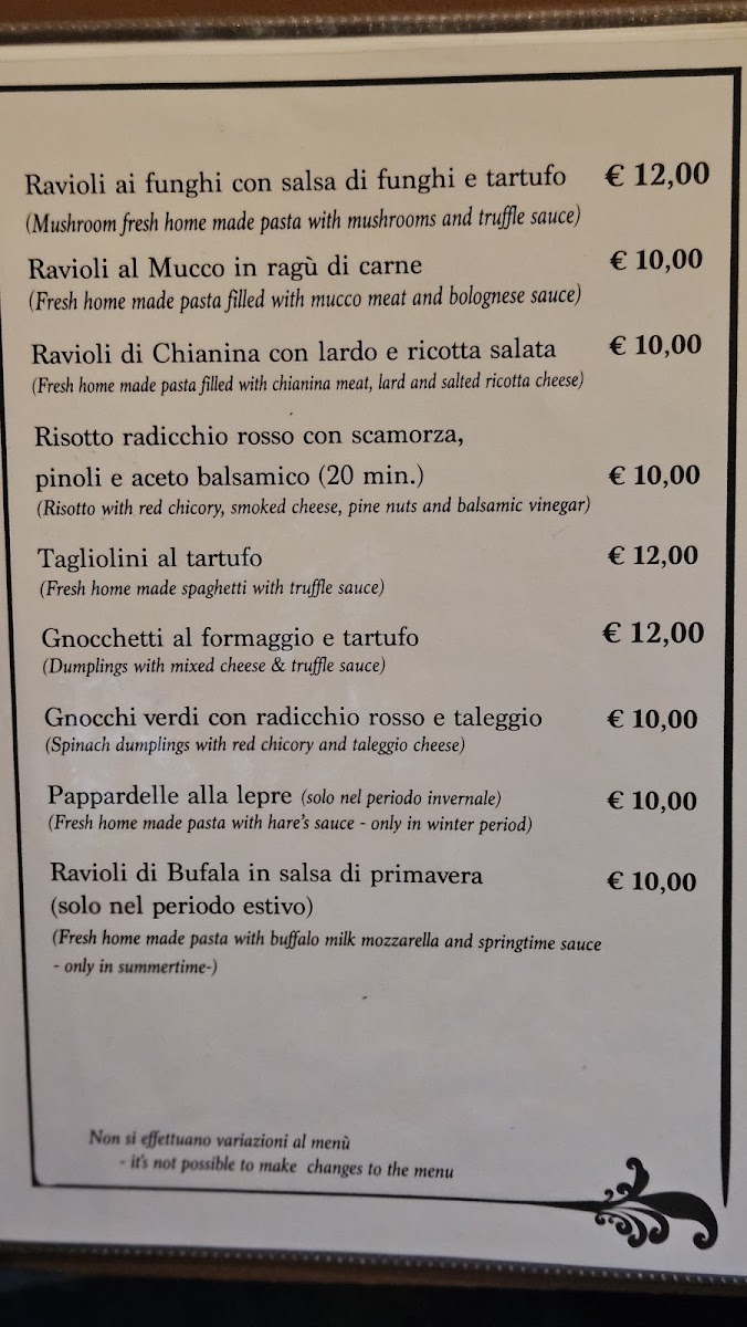 Trattoria Boccondivino Photo Menu 8