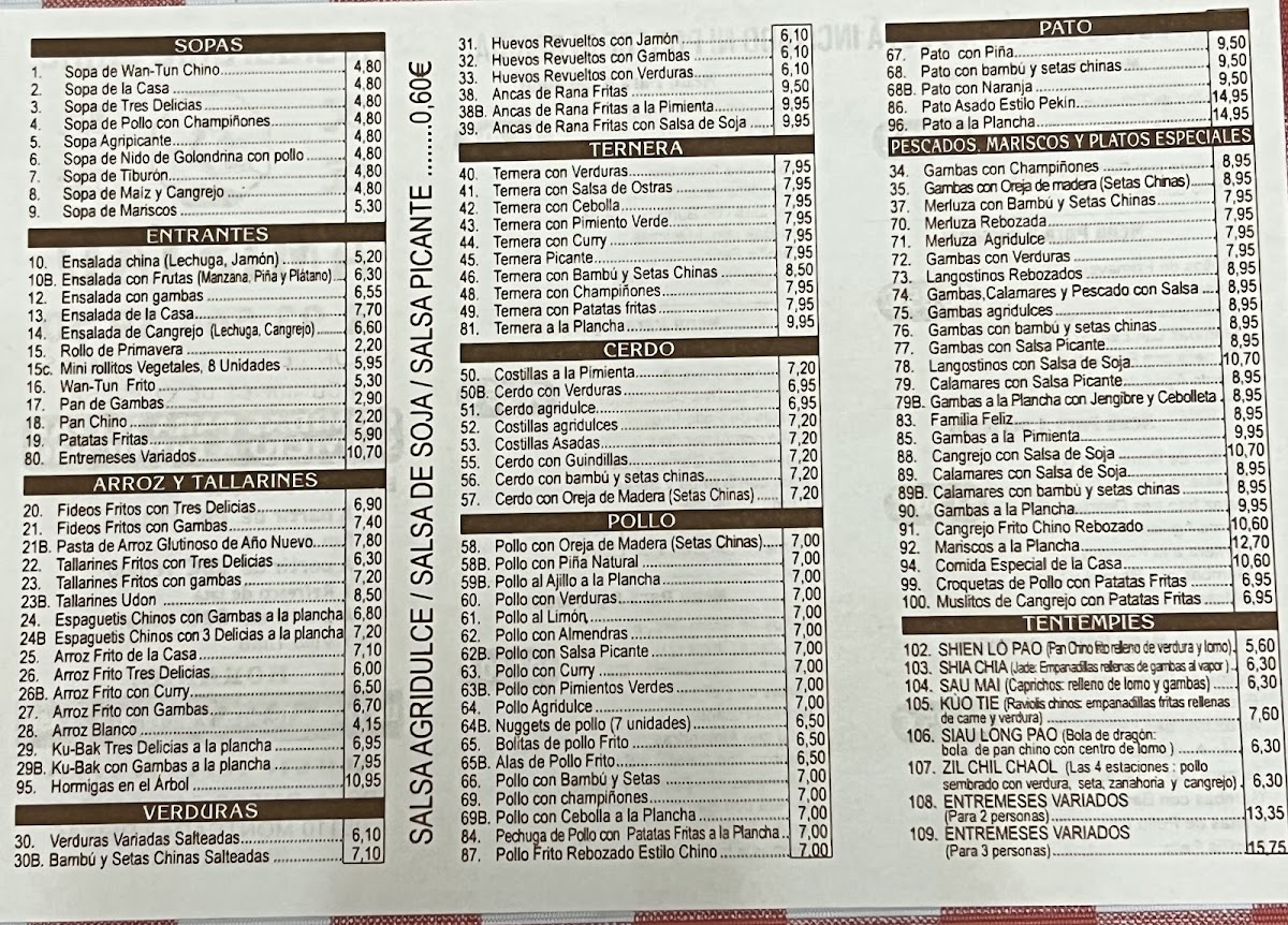 Restaurant Xinès Amistat Photo Menu 2