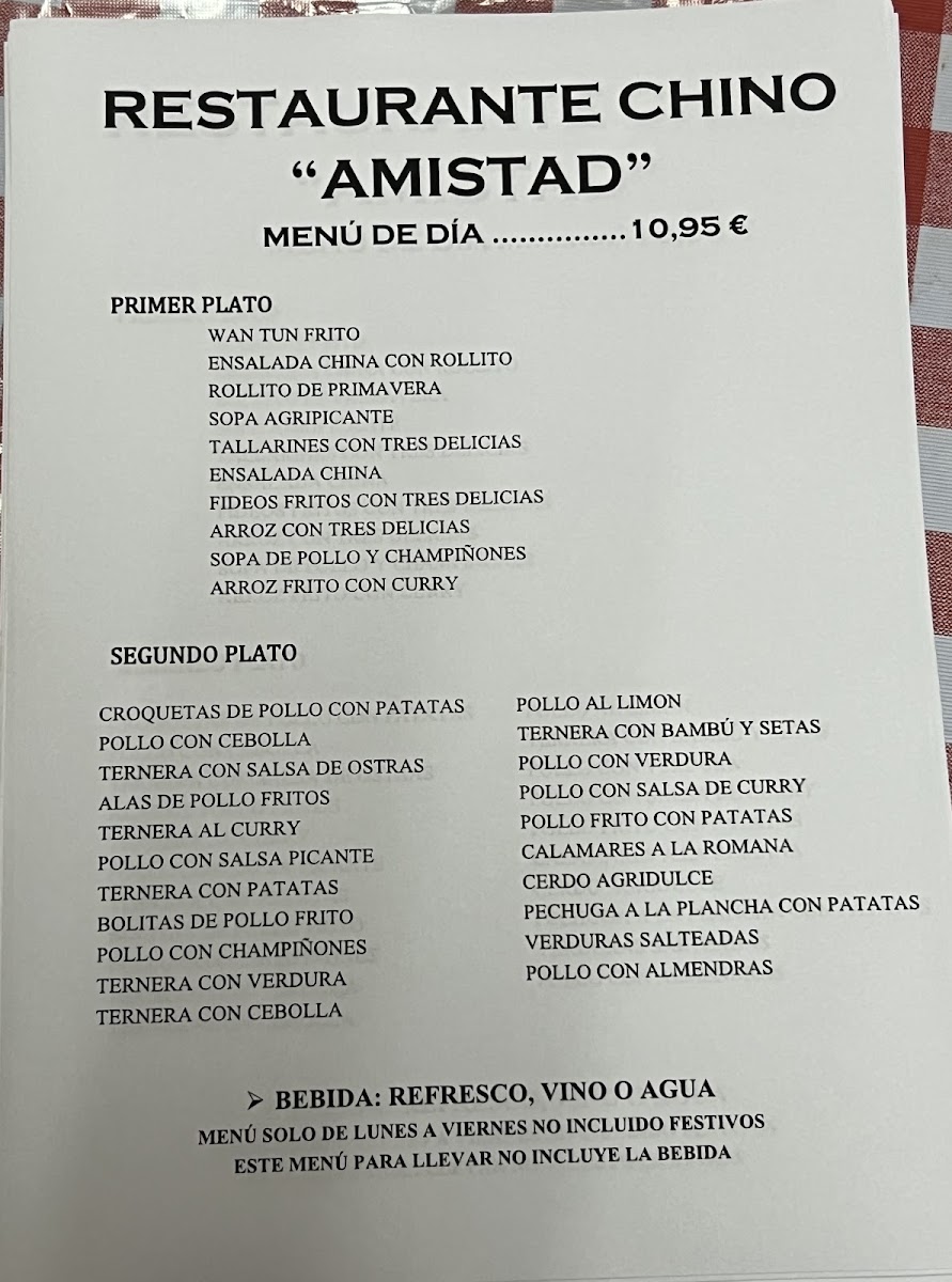 Restaurant Xinès Amistat Photo Menu 3