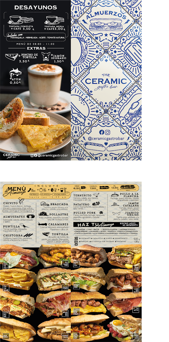 The Ceramic Bar Photo Menu 1