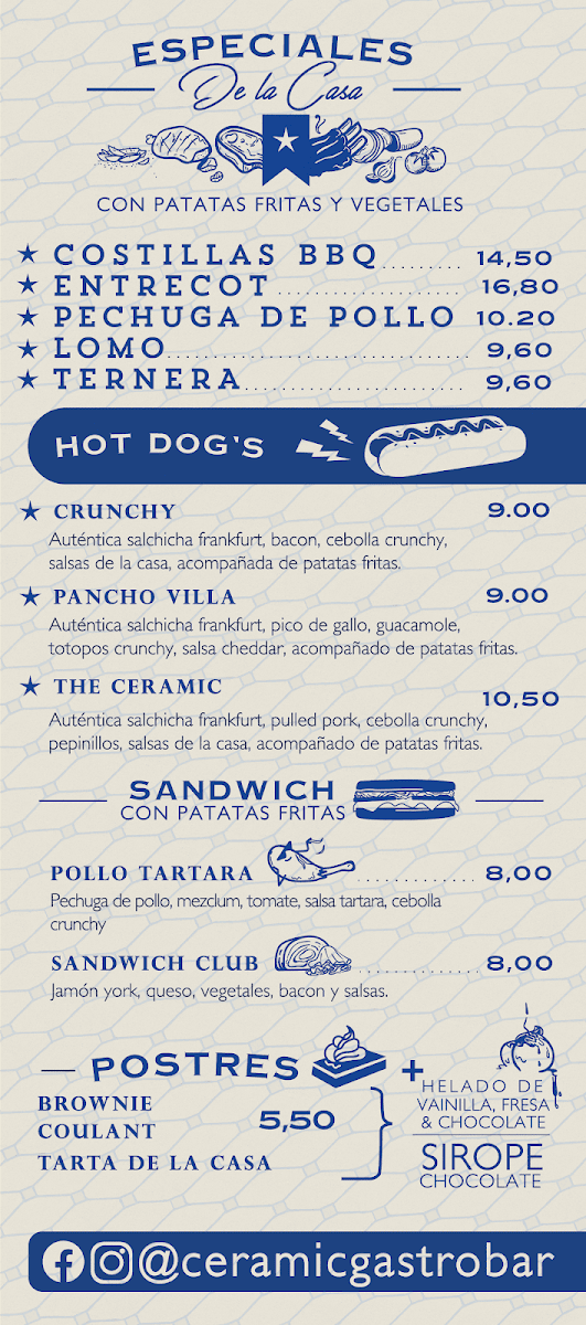 The Ceramic Bar Photo Menu 10