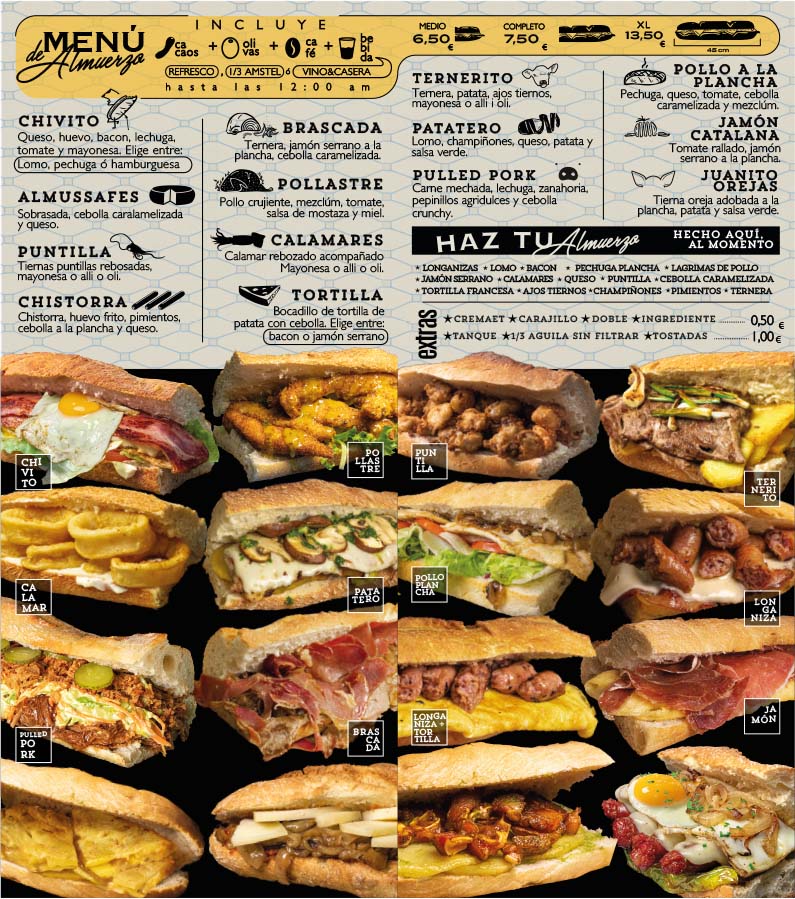 The Ceramic Bar Photo Menu 2