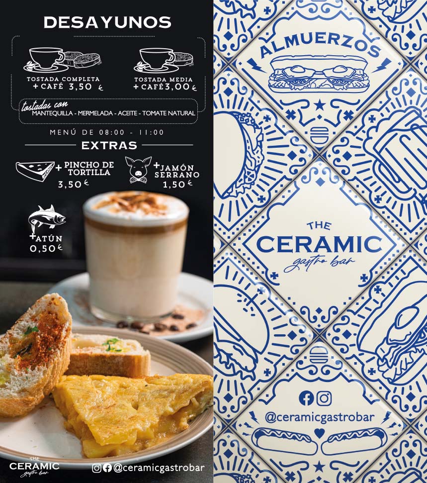 The Ceramic Bar Photo Menu 3