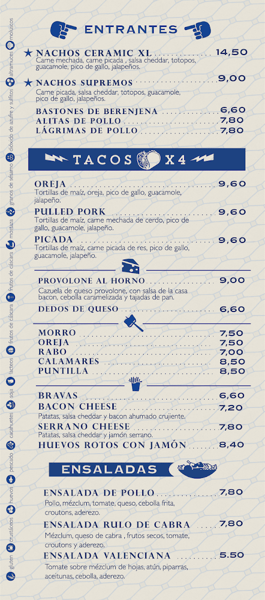 The Ceramic Bar Photo Menu 7