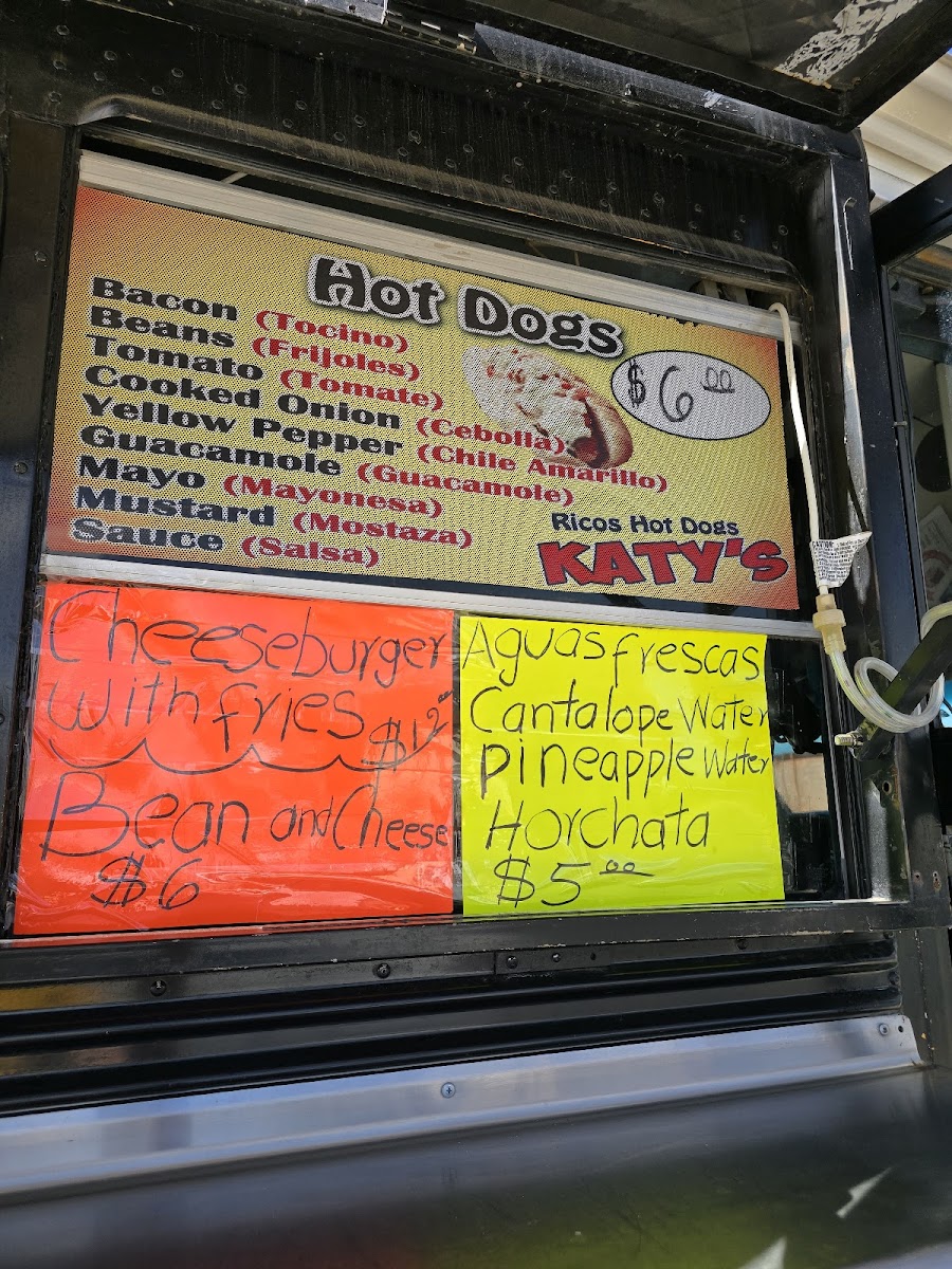 Katy’s Ricos Hot Dogs Photo Menu 2