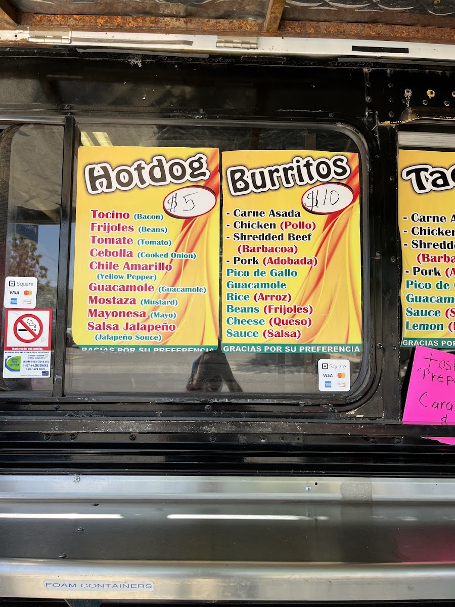 Katy’s Ricos Hot Dogs Photo Menu 4