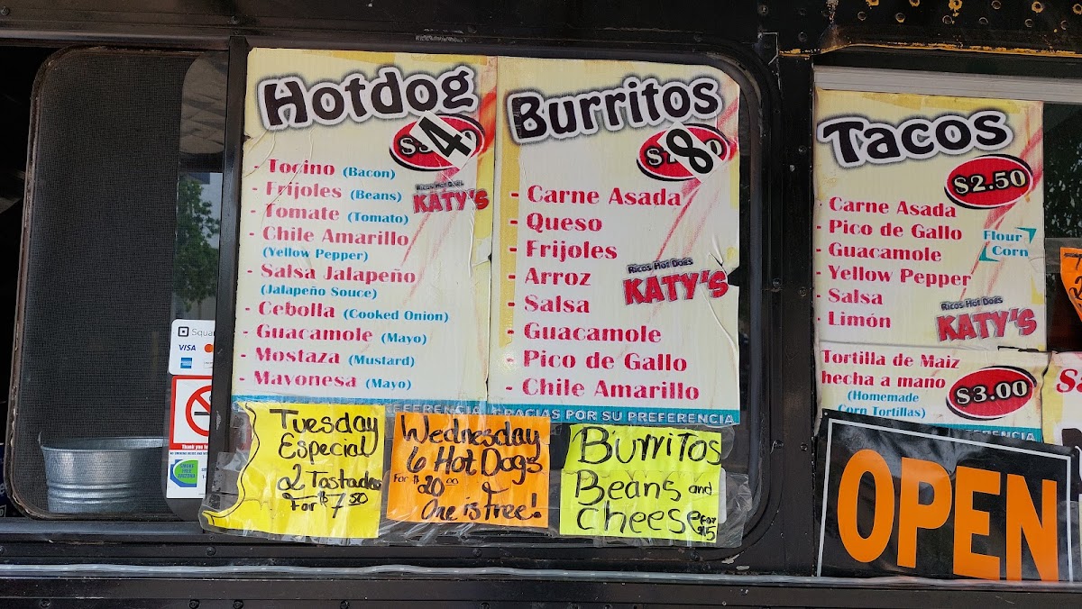 Katy’s Ricos Hot Dogs Photo Menu 5