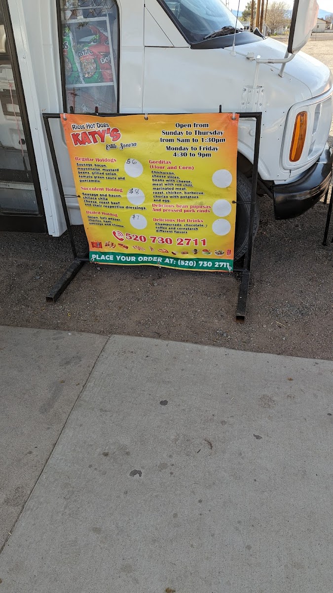 Katy’s Ricos Hot Dogs Photo Menu 6
