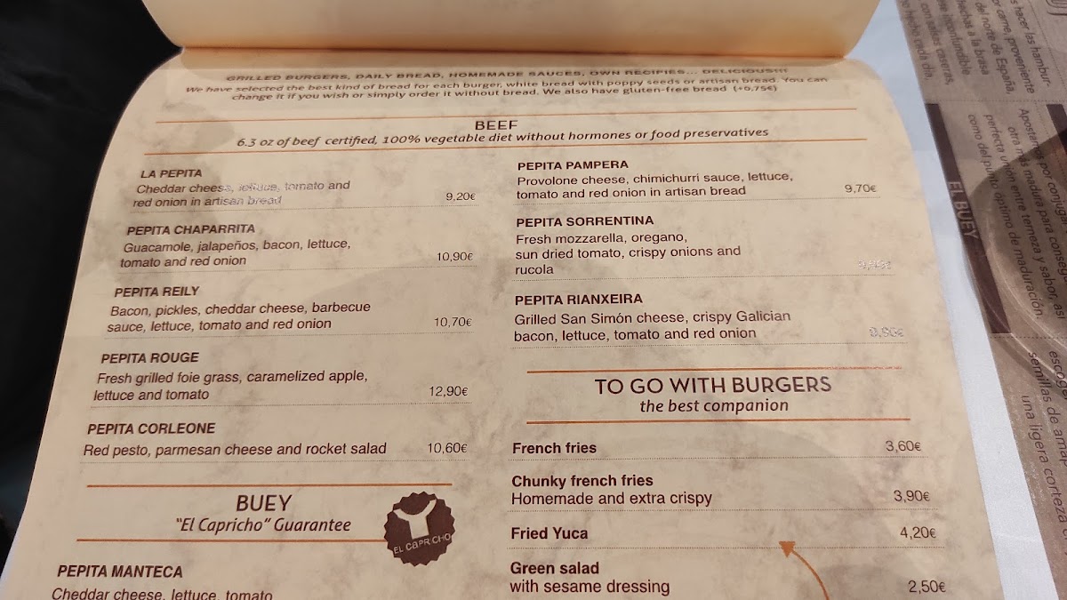 La Pepita Burger Bar - Vialia Vigo Photo Menu 9