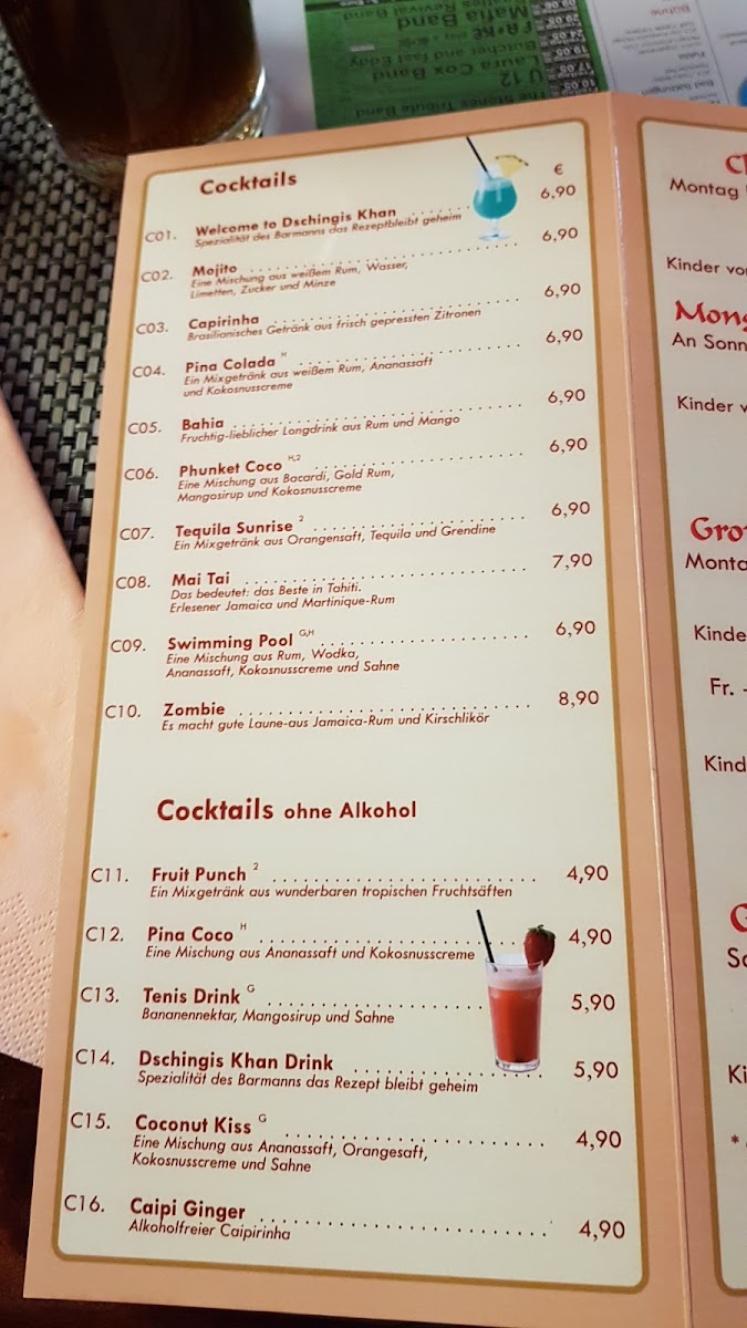 Mongolisches Grill Restaurant Dschingis Khan Photo Menu 5