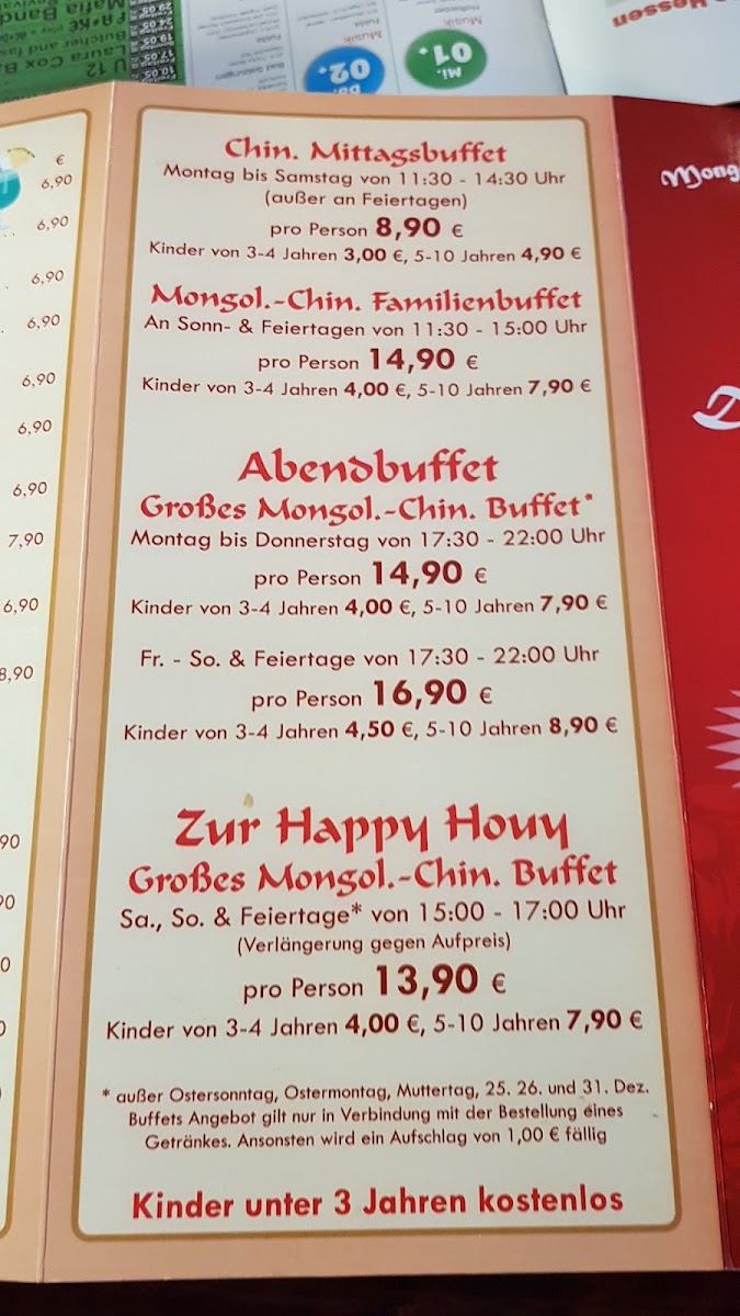 Mongolisches Grill Restaurant Dschingis Khan Photo Menu 6