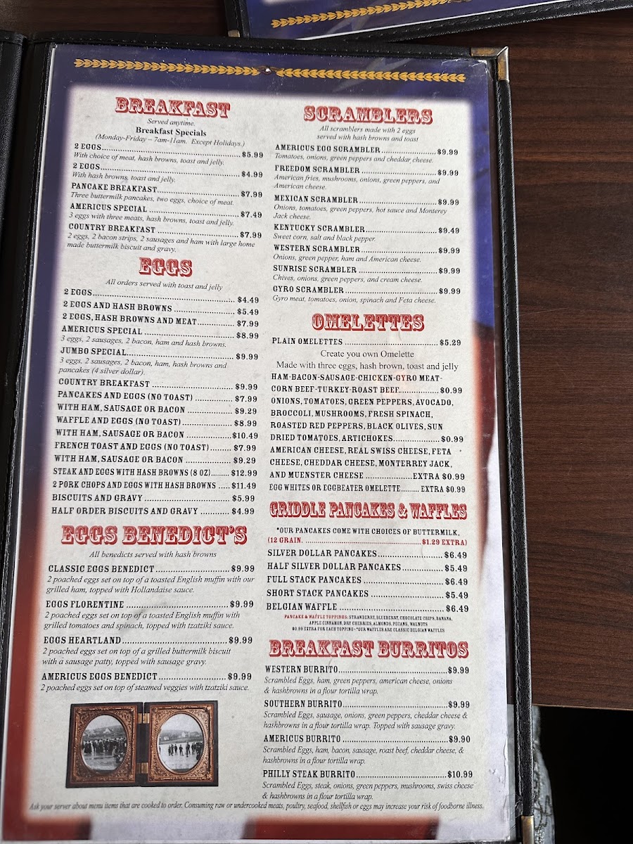 Americus Coney & Grill Photo Menu 1