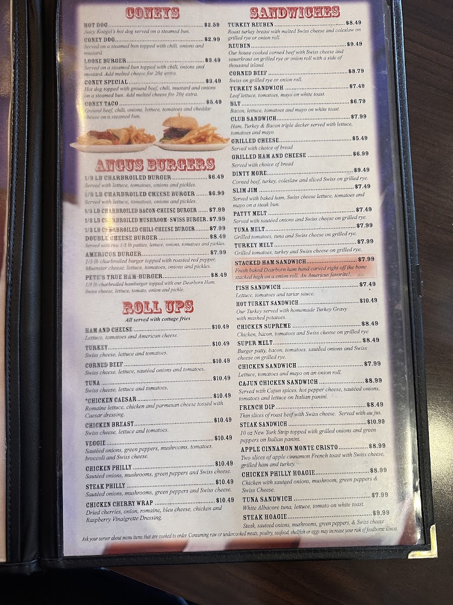 Americus Coney & Grill Photo Menu 2