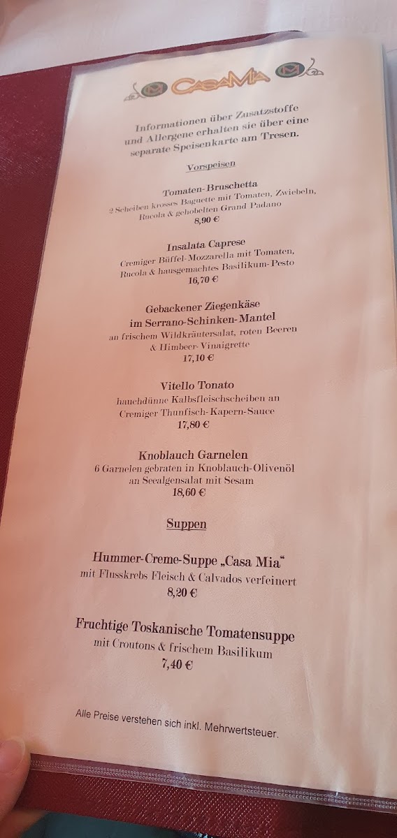 Casa Mia Photo Menu 3