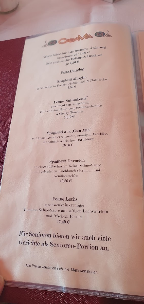 Casa Mia Photo Menu 5