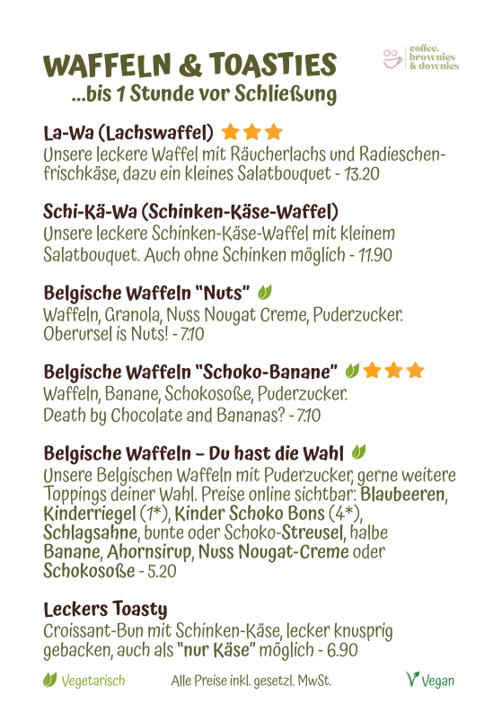 coffee, brownies & downies Oberursel Photo Menu 2