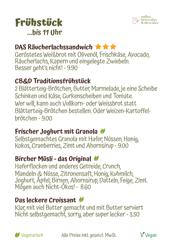 coffee, brownies & downies Oberursel Photo Menu 4