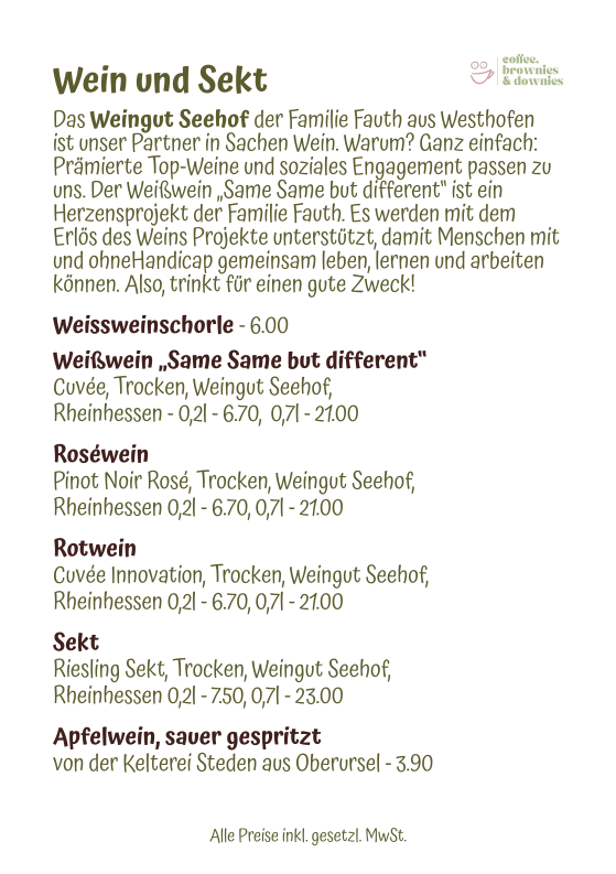coffee, brownies & downies Oberursel Photo Menu 5