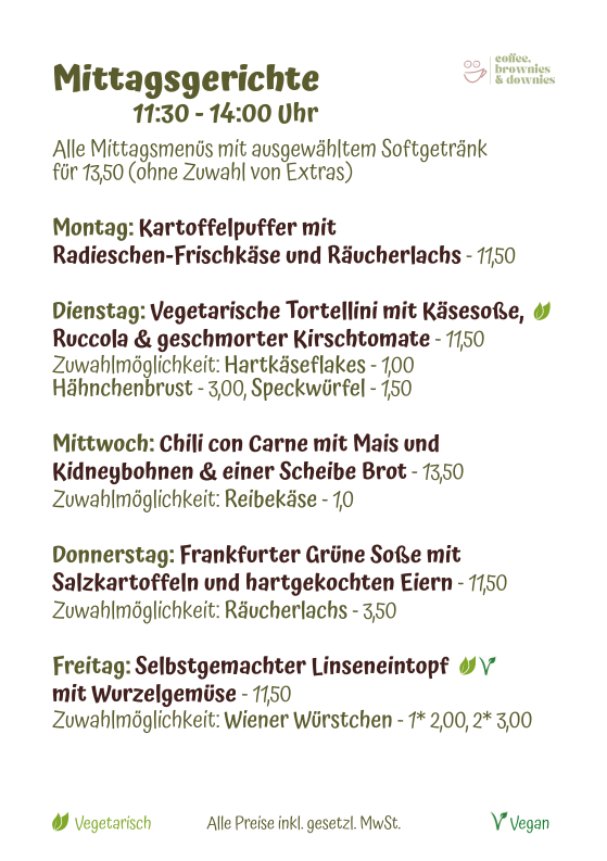 coffee, brownies & downies Oberursel Photo Menu 6