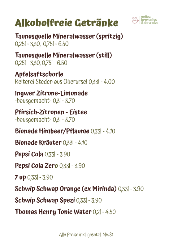 coffee, brownies & downies Oberursel Photo Menu 7