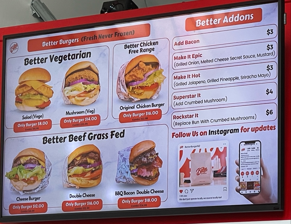 BETTER BURGER THE TERRACE Photo Menu 1