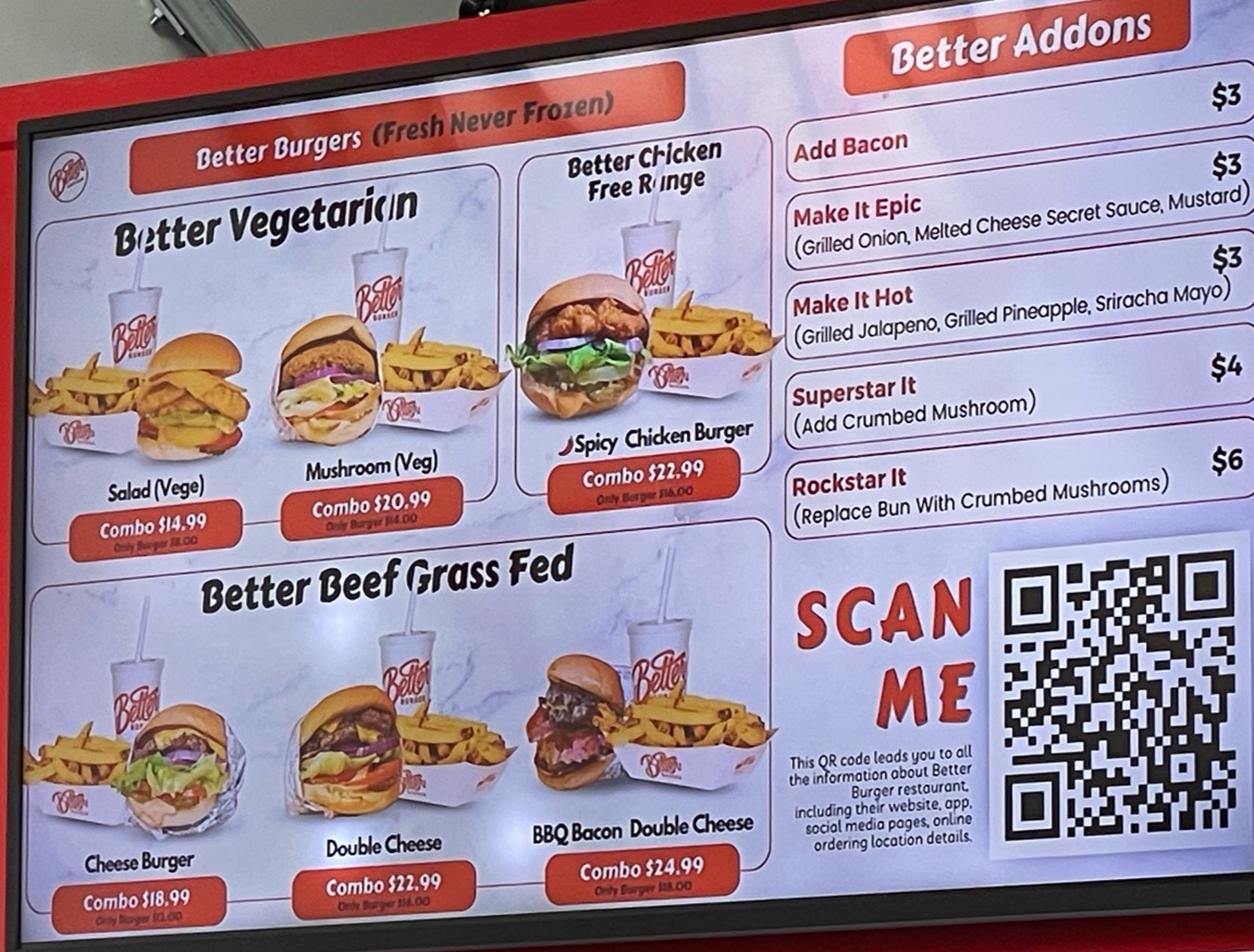 BETTER BURGER THE TERRACE Photo Menu 3