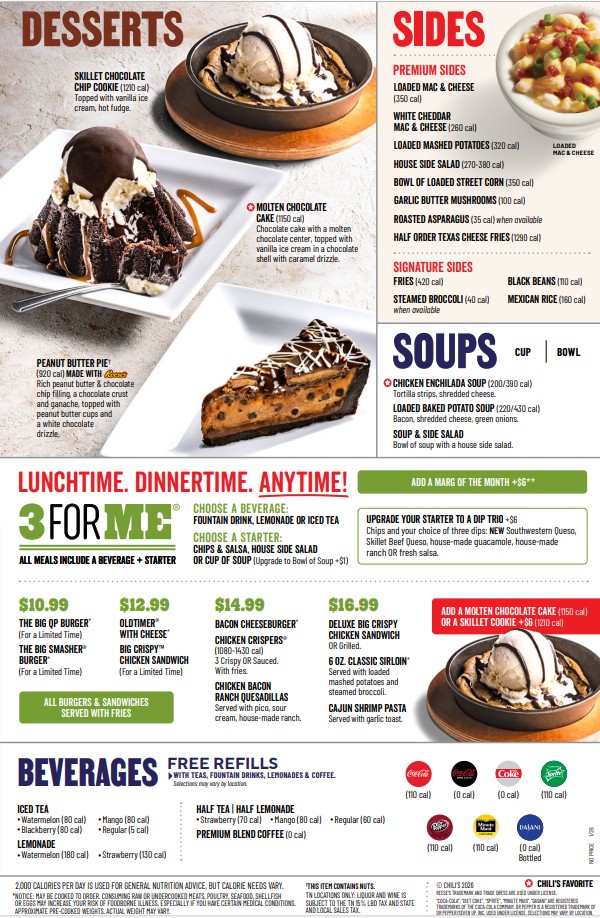 Chili's Grill & Bar Photo Menu 1