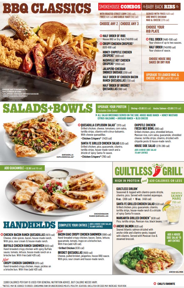 Chili's Grill & Bar Photo Menu 8
