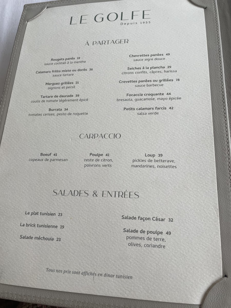 Le Golfe Photo Menu 10