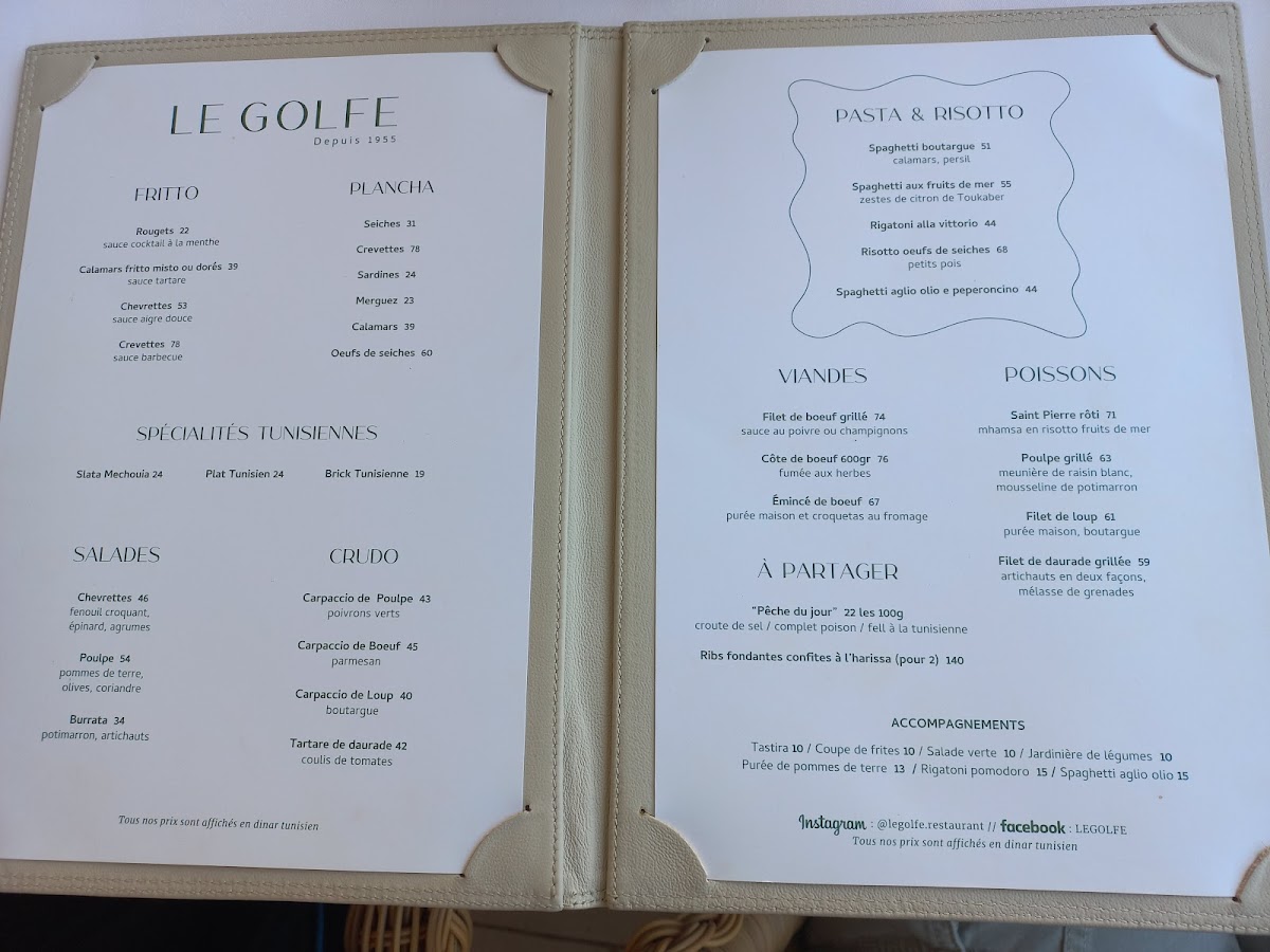 Le Golfe Photo Menu 2