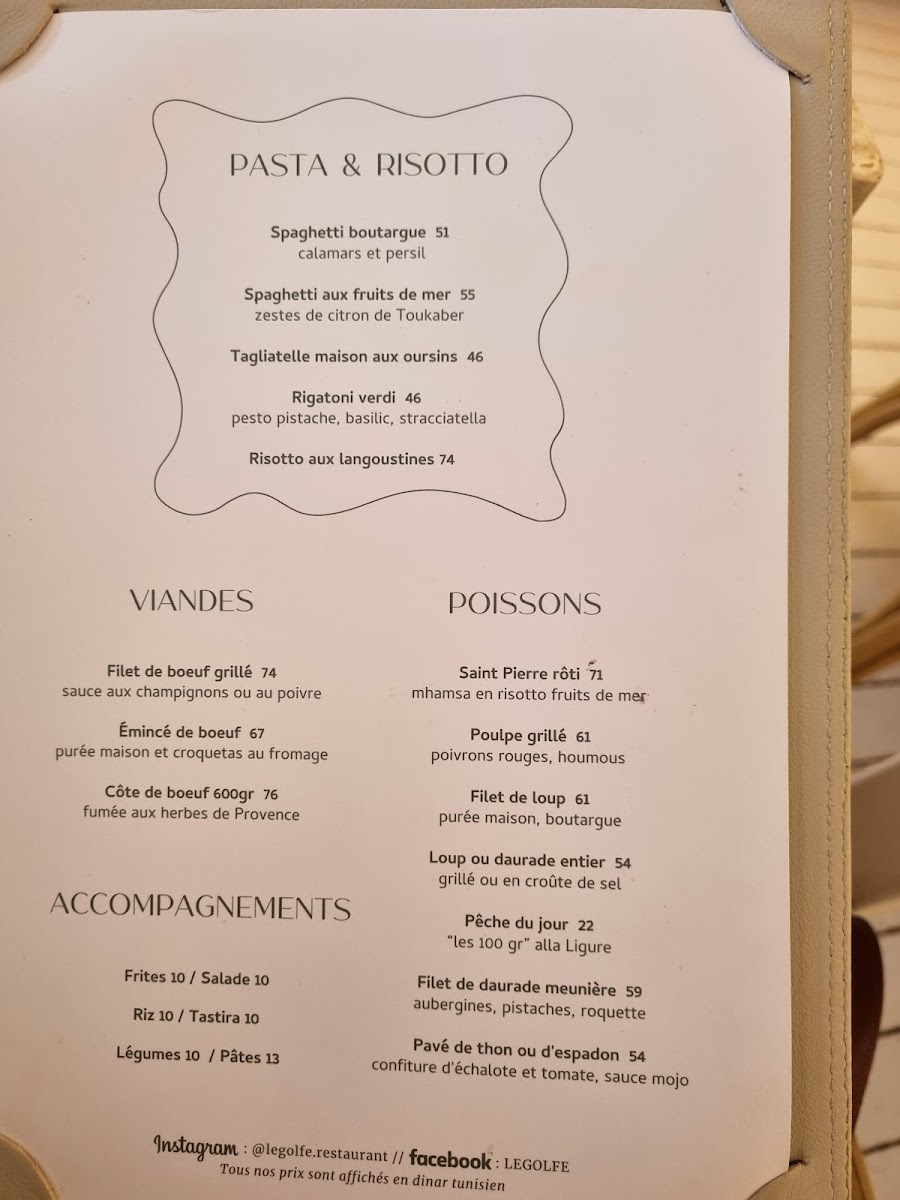 Le Golfe Photo Menu 6