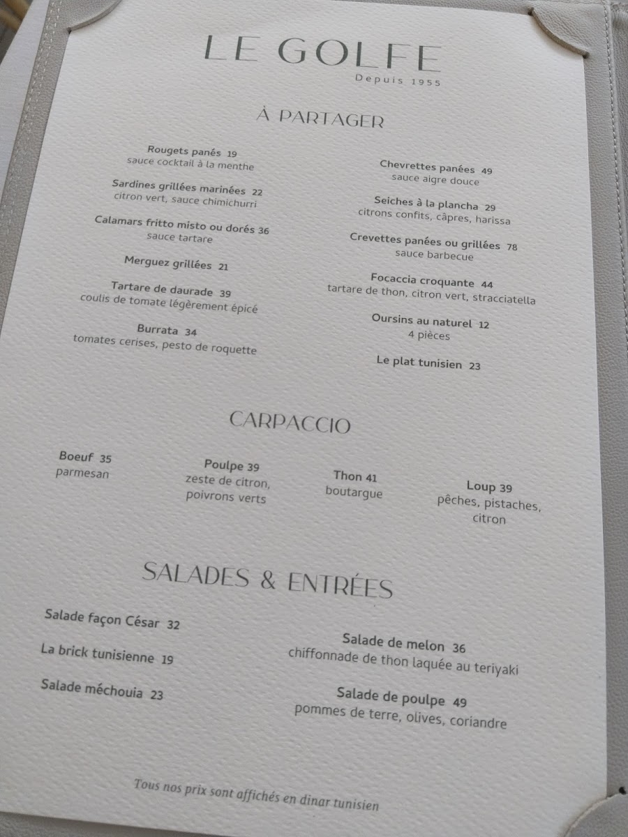 Le Golfe Photo Menu 9