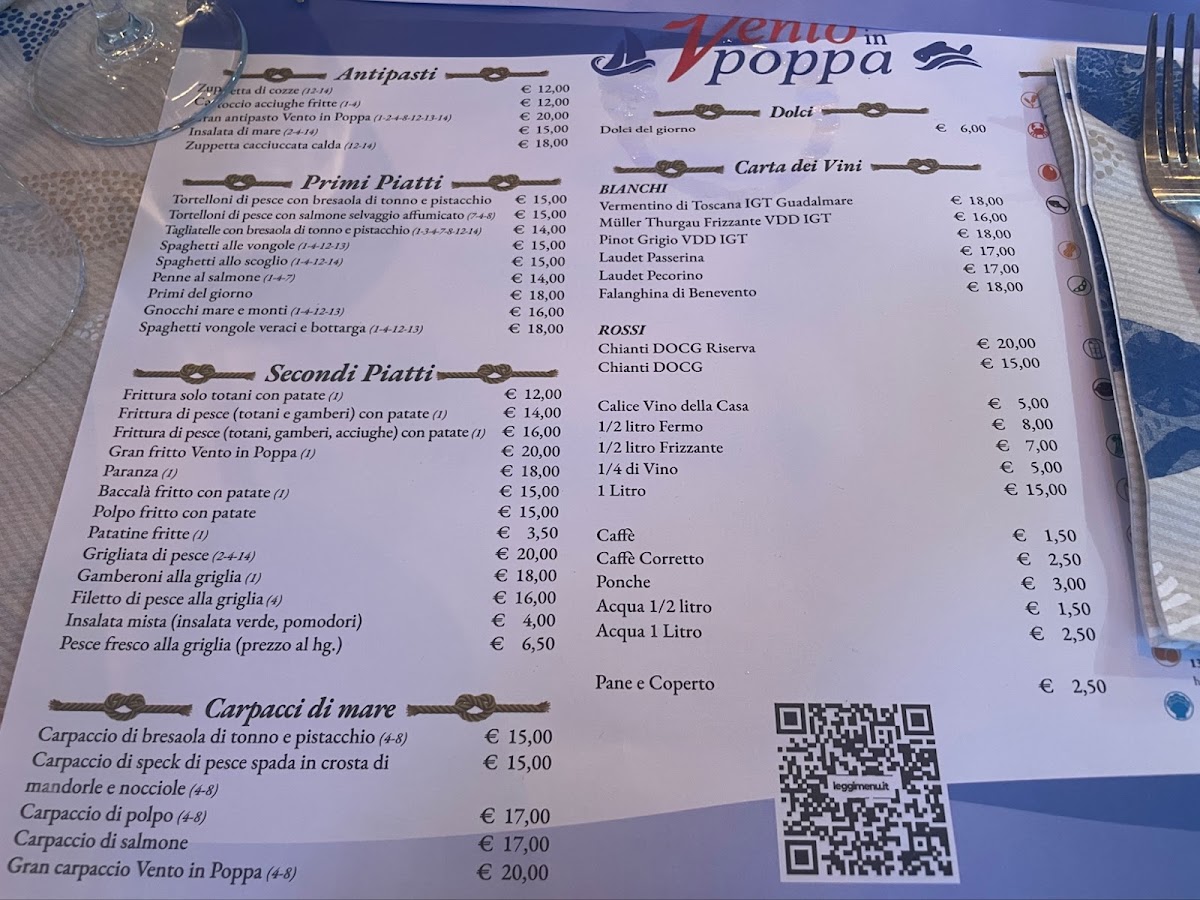 Vento in poppa Photo Menu 1