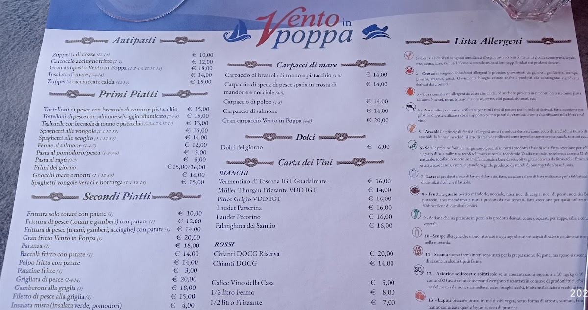 Vento in poppa Photo Menu 6
