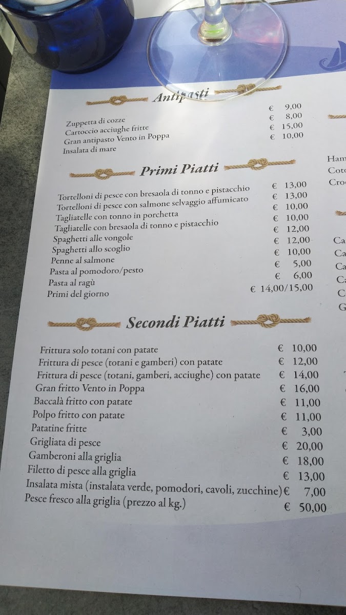 Vento in poppa Photo Menu 7