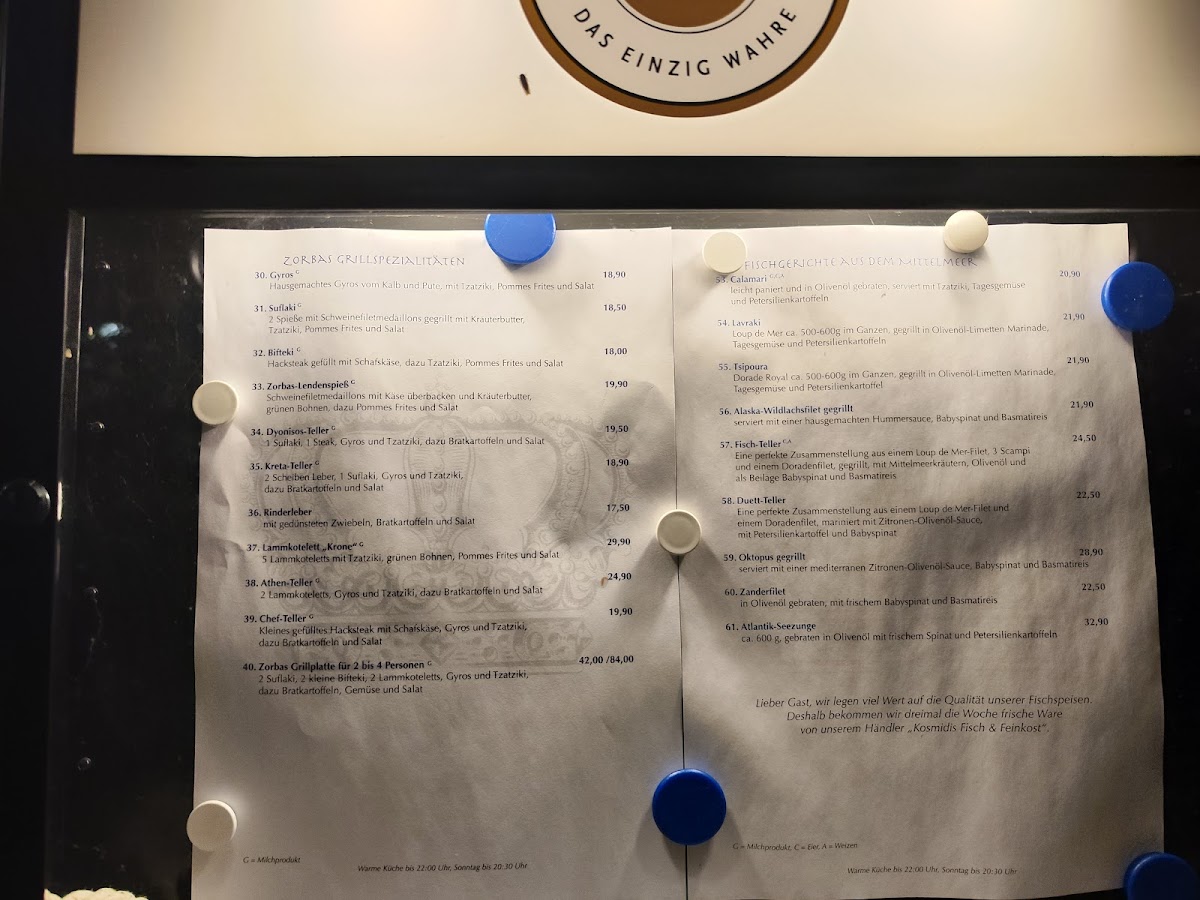 Gasthaus ZORBAS Zur Krone Photo Menu 5