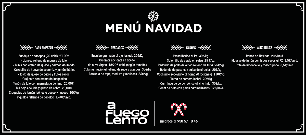 A Fuego Lento Photo Menu 1