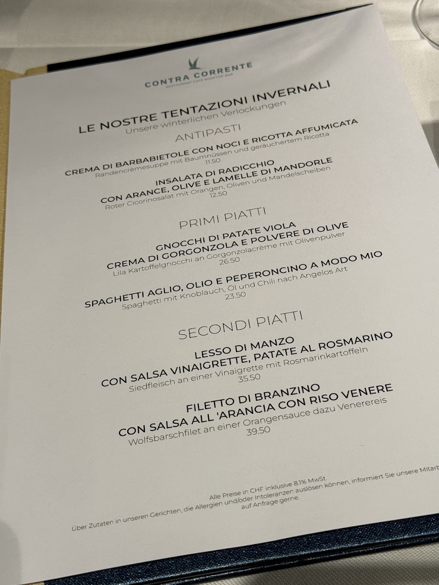 Contra Corrente Restaurant Café Rooftop Bar Photo Menu 2