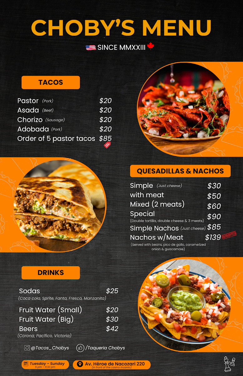 Taquería Chobys Photo Menu 1
