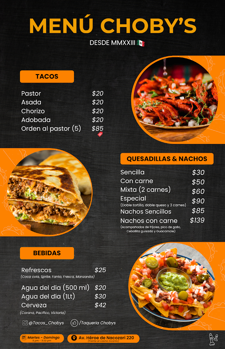 Taquería Chobys Photo Menu 2