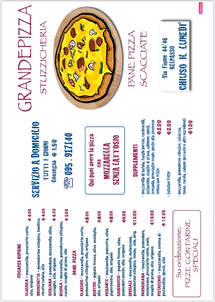 Grande Pizza Qui Photo Menu 2